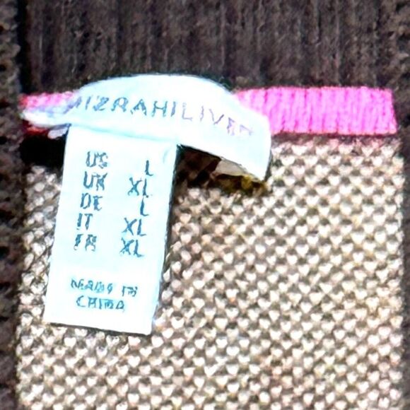 Isaac Mizrahi Live! Leopard Print Long Cardigan Sweater Size L Jungle Animal - Picture 2 of 6